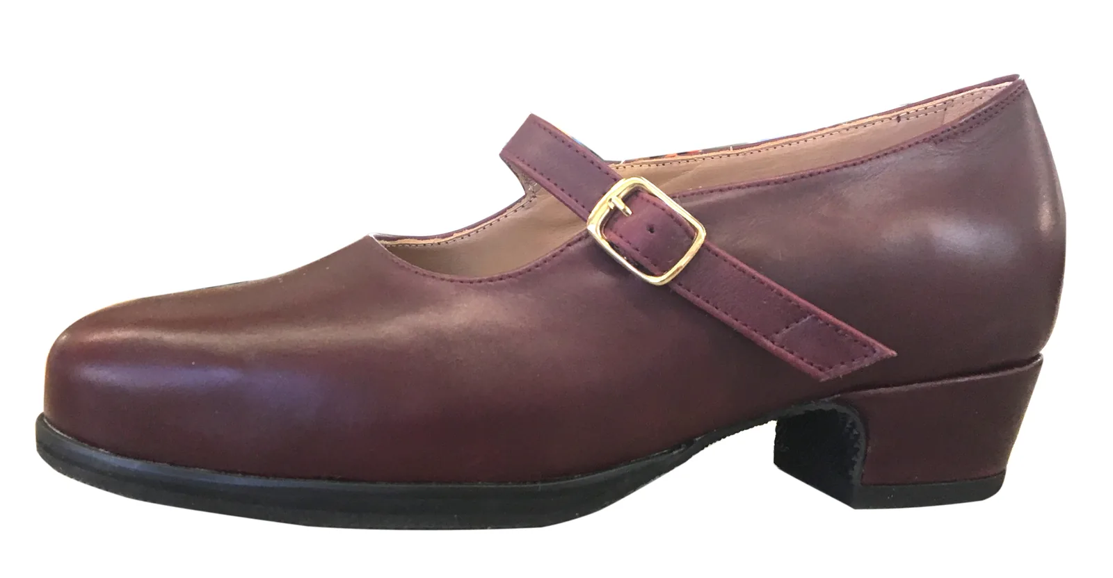 Babies femme — cuir bordeaux