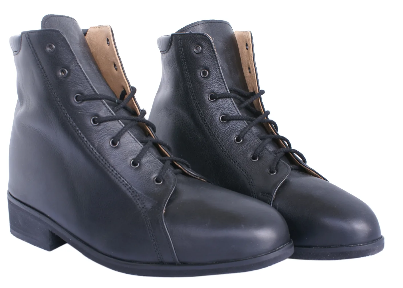 Boot à lacets — cuir noir