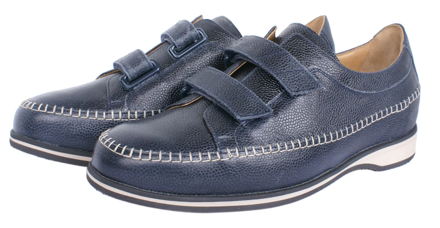 Chaussure scratch — nubuck bleu marine